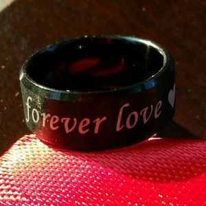 Lowest price!Forever love ♡ Black Stainless steel